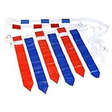 WYZworks 36 Flags & 12 Belts - Velcro Flag Football Set - 18 Red Flags & 18 Blue Flags