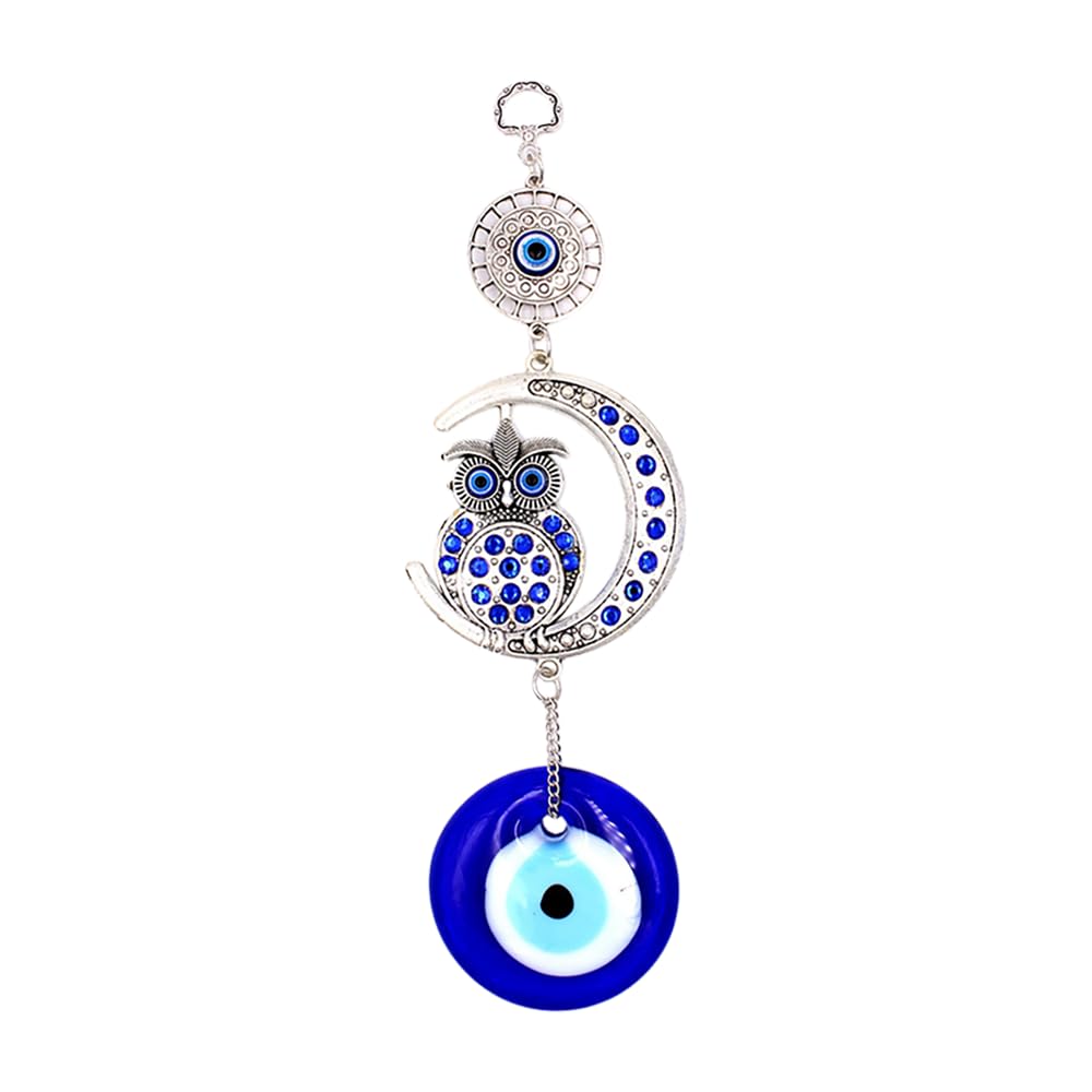 Evil Eye Owl and Moon Hanging