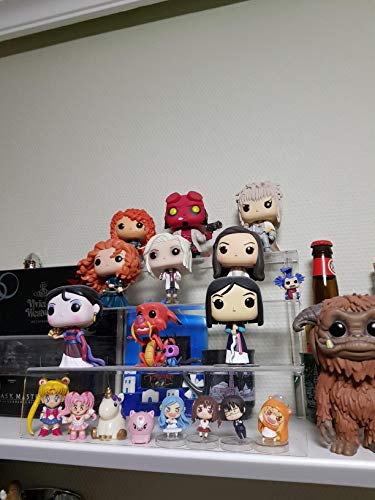 Combination of Life 3 Step Acrylic Riser Display Shelf for Amiibo Funko Pops Figures Clear 12 inches W by 8.5 inches D