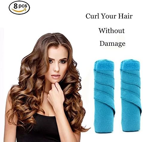 Absorbent sleep hair rollers style Curling Apparatus, Curling Apparatus,Curling Drum,Dry Hair Curler for All Kinds of Hairstyles(8 Pack)