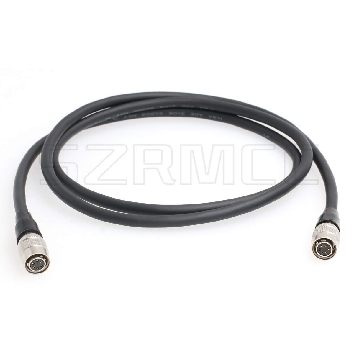 SZRMCC Hirose 6 pin Female to Hirose 6 pin Female Basler GigE CCD Industrial Camera Power I/O Extension Cable (Straight to Straight, 1m)