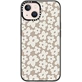 CASETiFY Compact iPhone 13 Case [4 ft. 2X Military Grade Drop Protection/Slim/Lightweight] - Natural Flower - Clear Black