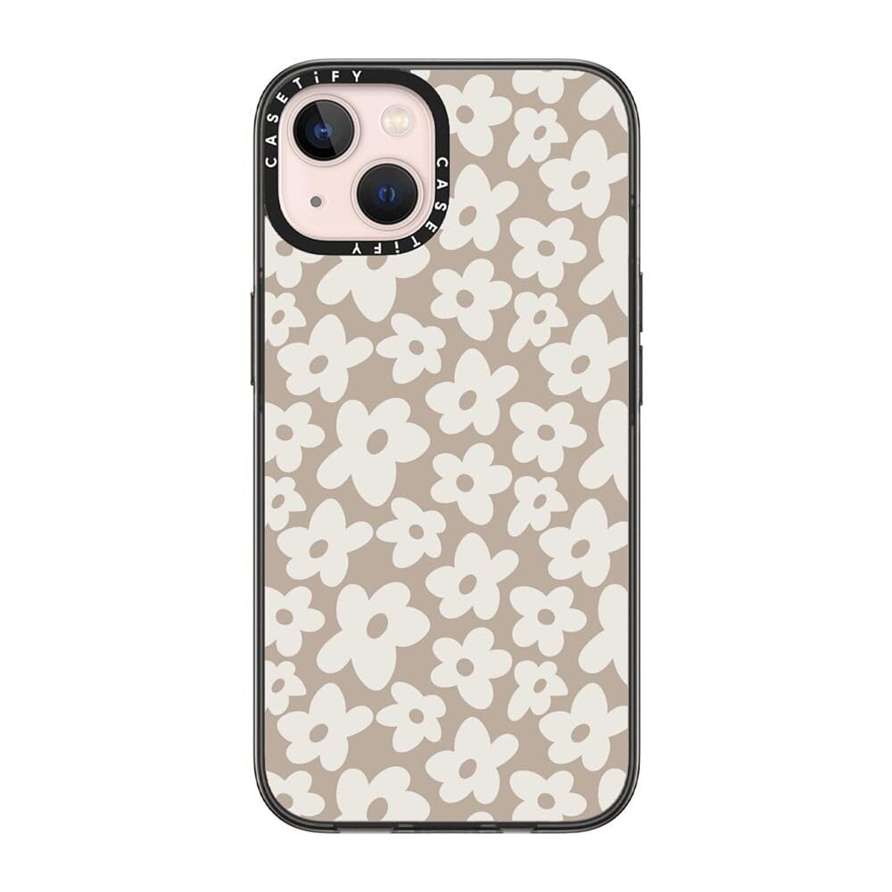 CASETiFY Compact iPhone 13 Case [2X Military Grade Drop Tested / 4ft Drop Protection] - Natural Flower - Clear Black — image 1