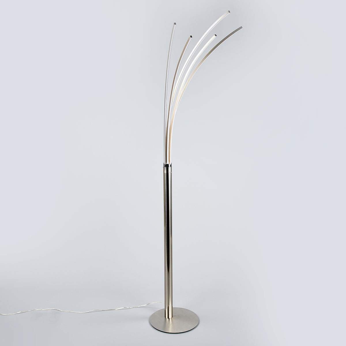 LED Lampadaire Boba Lampe a Pied pour Salon & Salle à manger en Gris en
