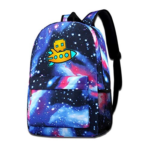 Geometry Dash Games 3D Galaxy School Backpack Large Travel Rucksack Casual Daypack High School Bag