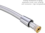 LEEFE PVC Shower Hose 1.5M Anti-Kink Brass Connectors Smooth 360° view 5