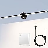 MantoLite 32'' Picture Lights for Wall?Vanity Lights for Bathroom,Plug-in or Hardwired 18W 3000K LED Dimmable Modern Bathroom