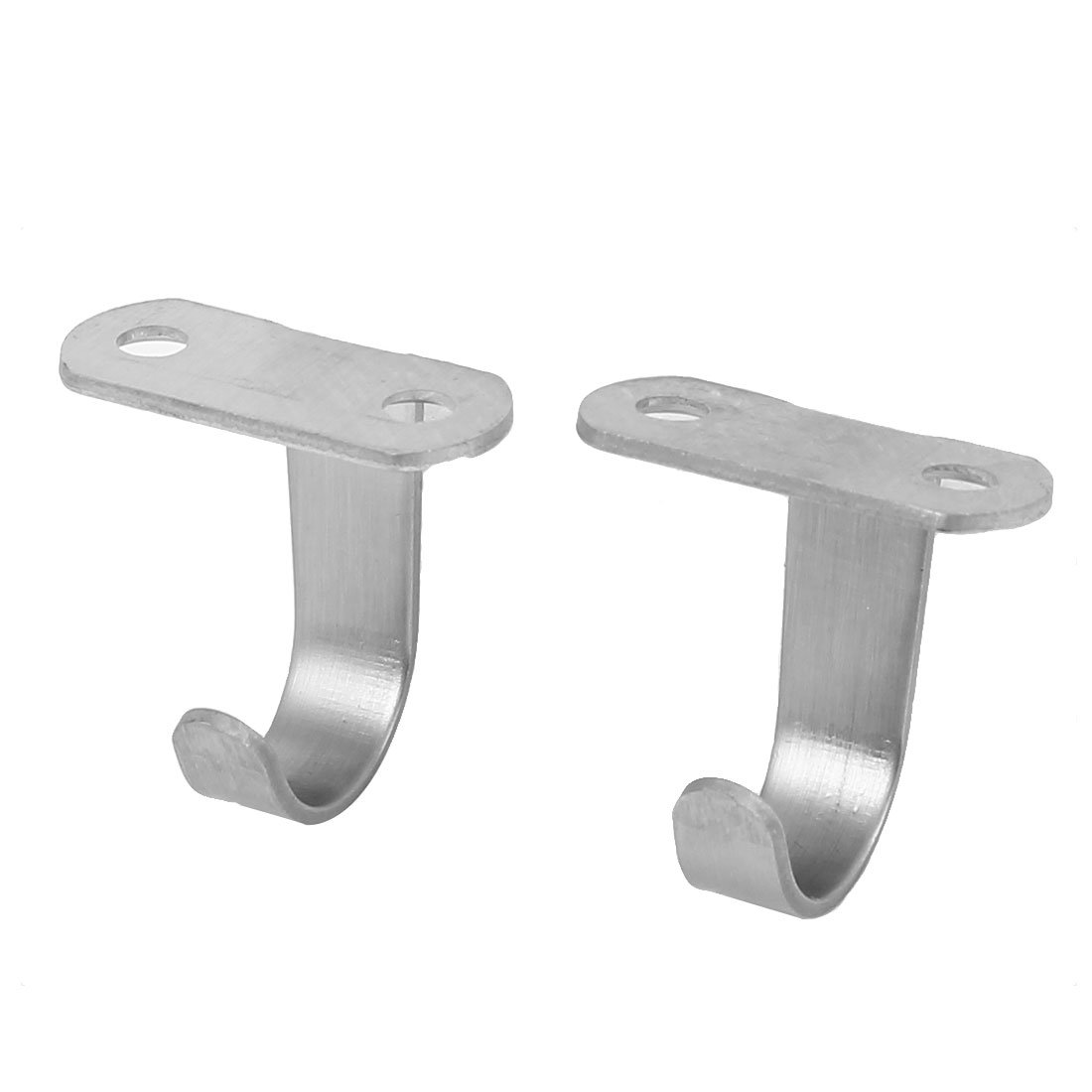sourcing map Wardrobe Top Mount Clothes Hanging Stainless Steel Hook Hanger 2pcs