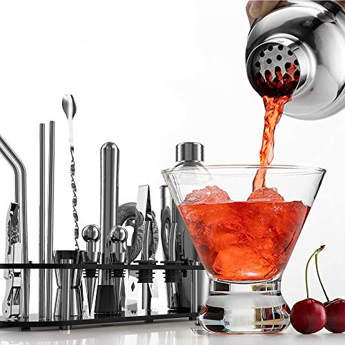 Syrace Mixologie-Barkeeper-Set mit Ständer, 750 ml, Edelstahl, ideal zum Mixen von Getränken – Bild 7