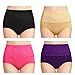 Hcaixing Womens High Waisted Cotton Briefs Underwear Tummy Control C-Section Recovery Soft Stretch Panties (as1, alpha, m, regular, regular, color a)