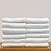 Luxury Hotel Towel Turkish Cotton Towel Set (Wash Cloth - Set of 12, White)