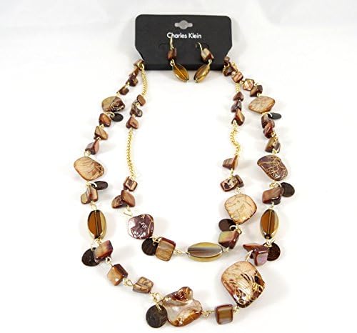Beautiful New Genuine Shell Necklace Earring Set #N2407