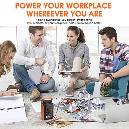 83Wh Portable Power Station, Solar Generator Power Bank with Camping Gear Lights and Battery Backup for Camping, Home Use, Laptops Fan Road Trip, Emergency Hurricane Supplies(Solar Panel Not Included)