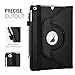 TiMOVO Case Compatible with iPad 9.7 2018/2017, iPad Air 2, iPad Air - 360 Degree Rotating Smart Leather Swivel Case with Pencil Holder, Auto Wake/Sleep Fit iPad 5/6th Gen/iPad Air 1/2, Black