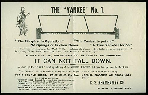 Amazon Com E S Hemmenway Yankee 1 Pillow Sham Holder Sales Flyer
