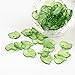 Craftdady 100Pcs Transparent Green Acrylic Leaf Pendants 15x15mm Plastic Leaf Bead Charms with 1.5mm Hole for DIY Jewelry Craft Making