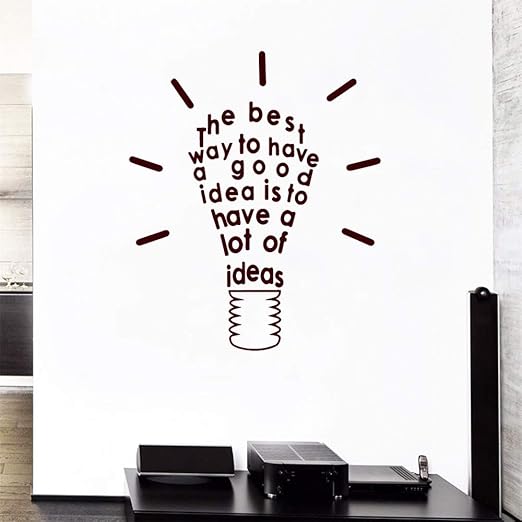 Amazon Com Aderoy Vinyl Mural Decal Art 3d Lamp Of Idea Quotes