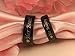 His Beauty/Her Beast Love Heart Black Stainless Steel Engagement Wedding Bands Promise Ring Anniversary