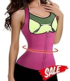 Neoprene Women Fat Burner Hot Sauna Shaper Gridle Waist Trainer Vest With Zipper