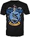 HARRY POTTER Ravenclaw Crest Men's Black Tee Shirt T-Shirt - One of Four Houses of Hogwarts-X-Large