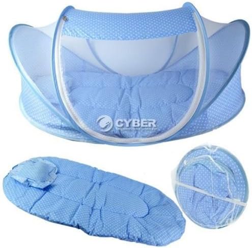 Baby Infant Bed Mosquito Net Cotton-padded Mattress Pillow Tent Crip Playpen Foldable
