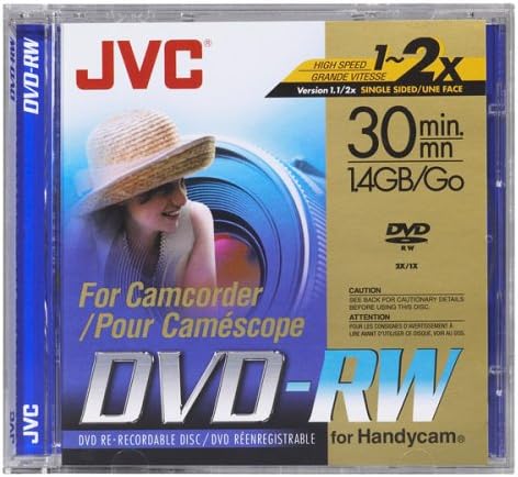 JVC VDW14DU DVD-RW 8cm 1.4GB 2x Rewritable Disc Jewel Case