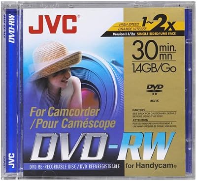 JVC VDW14DU DVD-RW 8cm 1.4GB 2x Rewritable Disc Jewel Case