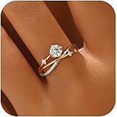 Shiny Diamond Interweave Ring for Women 925 Sterling Silver Luxury Twisted Cubic Zirconia Promise Rings for Wife 14k Gold Plated CZ Eternity Engagement Band Ring for Her Wedding Valentine Jewelry Gift