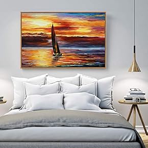 Floating Framed Canvas Wall Art for Living Room, Bedroom Scenery Canvas Prints for Home Decoration Ready to Hang - 16x24 inches