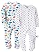 Marquebaby Baby Boys' Footed Pajama - 100% Cotton Zip Front Sleep and Play Sleeper - by