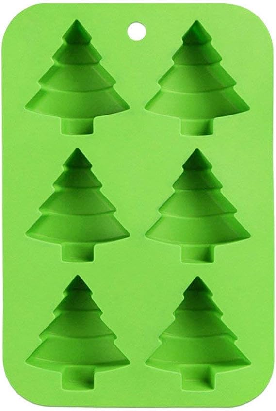 6 Christmas Tree Silicone Cake Baking Mold Cake Pan Handmade Soap Moulds Biscuit Chocolate Ice Cube Tray Diy Mold 10 Amazon Co Uk Grocery