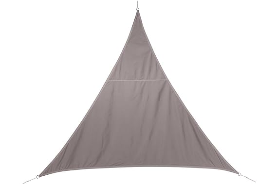 Dreieckiges Sonnensegel 2 x 2 x 2 m aus wasserabweisendem Stoff - Farbe TAUPE