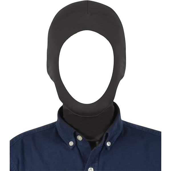 thumbnail image 2 of Unisex Latex Full Cover Zentai Hood Mask – Open Eyes & Mouth, Black, Face Cover Costume 2 of 2