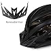 KINGBIKE Adult Bike Helmet, with Helmet Rain Cover/ Detachable Visor/ Safety Rear Led Light / Lightweight