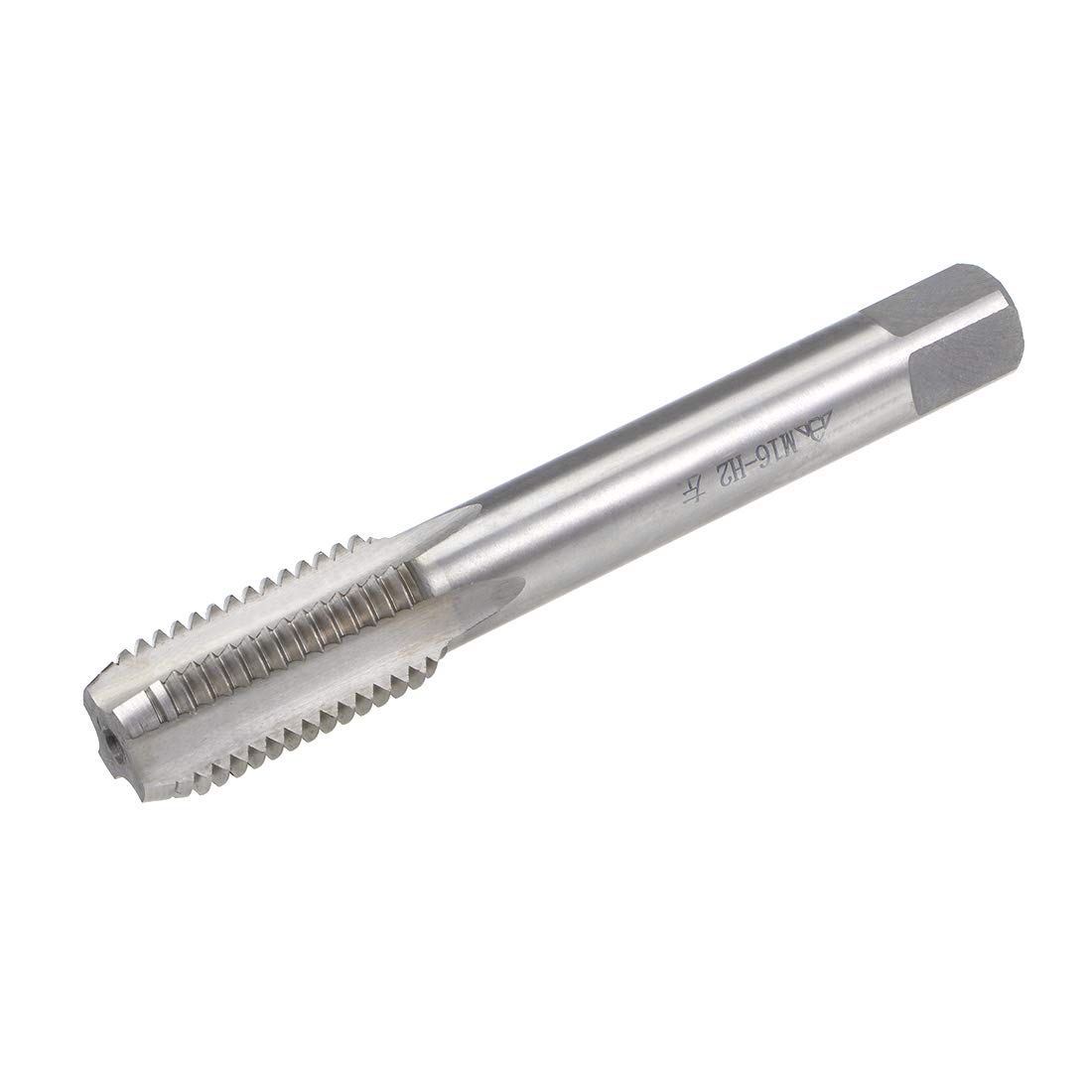 sourcing map Metric Machine Tap Left Hand M16 Thread 2 Pitch H2 4 Flutes High Speed Steel Screw Thread Taps Tapping Tool
