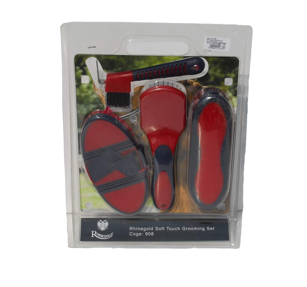 Rhinegold Soft Touch Grooming Blister Pack - Red/Navy — image 1