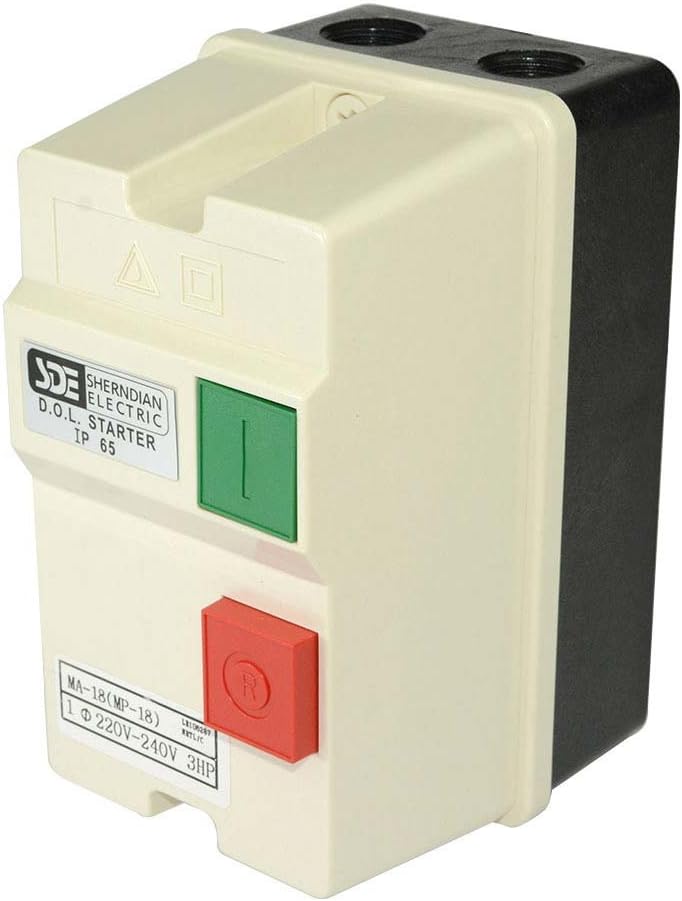 Big Horn 18823 1-Phase, 220-240-Volt, 3-HP, 18-26-Amp Magnetic Switch - CSA Approved - Wall Light Switches - 
