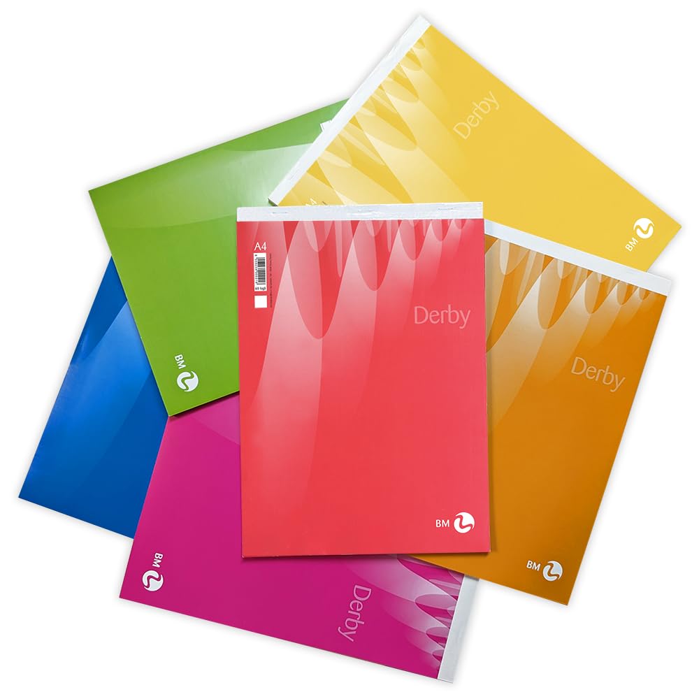 BM BeMore Notes Derby 0100021 Notepad Metallic Dot A4 Size White Ruled Paper 60 g/m2 Pack of 10
