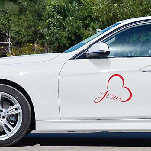 Finance Plan Big Promotion Jesus Heart Removable Waterproof Car Styling Window Bumper Decal Decor Sticker - Thumbnail 4