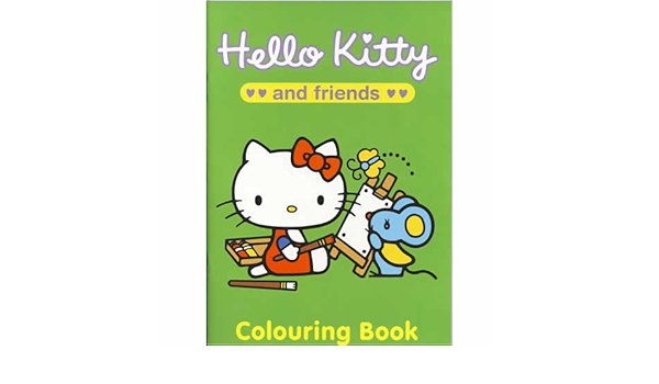Amazon Com Green Hello Kitty Friends Colouring Book Book Office Products