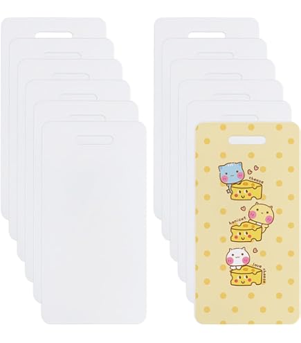 12 Pack Acrylic Badge Buddy Blanks – White Vertical & Horizontal, Sublimation Ready ID Badge Holders For Nurses, Teachers - View #6