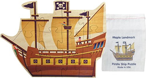Pirate Ship Shaped Puzzle - Made in USA