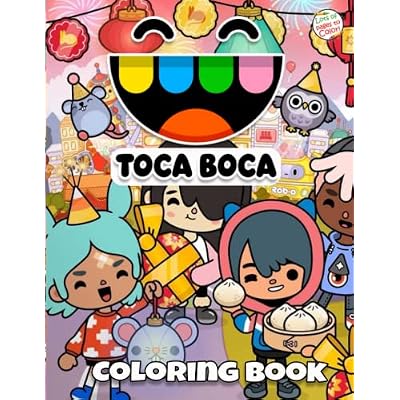 Toca Boca Coloring Book: Great Gift With 50 Unique Illustrations For All Fans To Relax And Have Fun With Friends Paperback &ndash; November 3, 2021