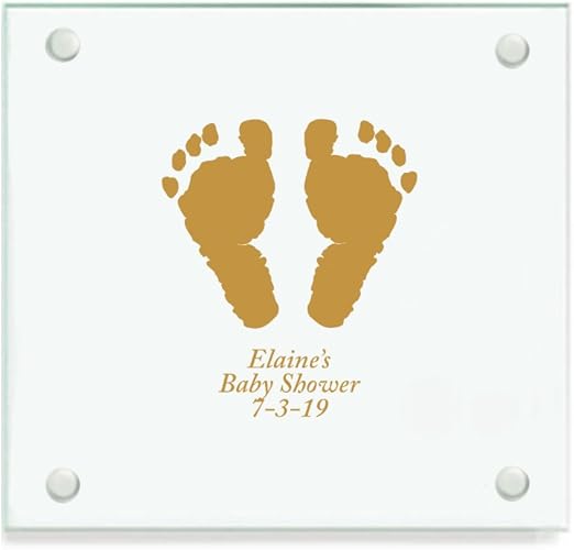 gold baby footprints