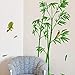 SWORNA Nature Series SN-78 Elegant Green Bamboo Vinyl Removable DIY Wall Art Mural Sticker Decor Decal - Lady Bedroom Office Sitting Living Room Hallway Kitchen Glass Door Window Nursery 65