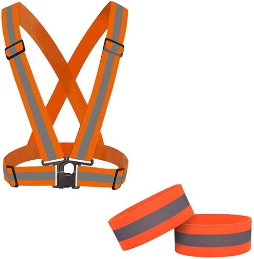 HYCOPROT Reflective Safety Vest with 2 Straps Combo, Safety