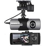 [US Stock] NOVPEAK 2.7 Inch TFT LCD Full HD Front & Rear Dual Camera Vehicle Car DVR Dash Cam Recorder Camcorder with 140 Wide Angle Lens, G-Sensor and GPS Trader - Retail Packing, Black