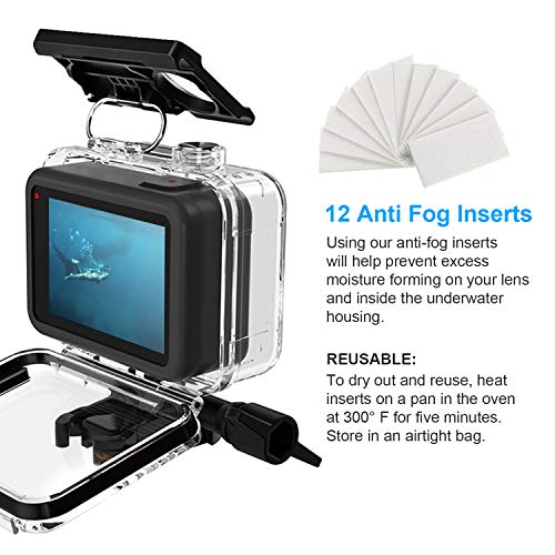 Waterproof Case for GoPro Hero 8 Black Action Camera, 200FT/61M Underwater Photography Housing Case Diving Protective Case Housing Shell with 12pcs Anti Fog Inserts for GoPro Hero 8 Black Camera - Thumbnail 2