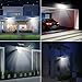 AUSPICE Solar Lights Outdoor,Solar Motion Sensor Lights Outdoor 1500LM 6000K IP65 Waterproof Outdoor Security Lighting 3 Adjustable Heads for Entryways, Patio, Yard (White)