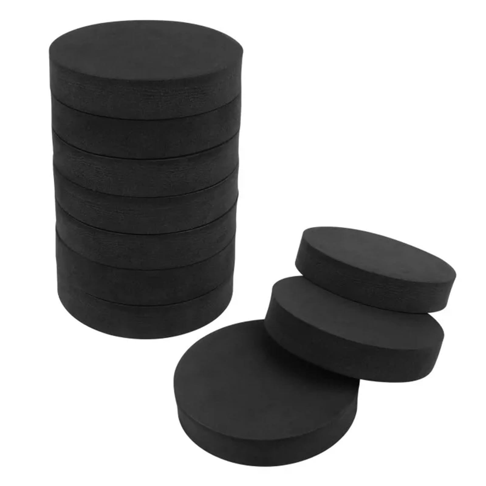 10 Pcs Washing Machine Anti Vibration Pads, Shock Absorbing Washer Pads Anti-Walk Washer and Dryer Pads for Washing Machine Dryer Treadmill (Round)